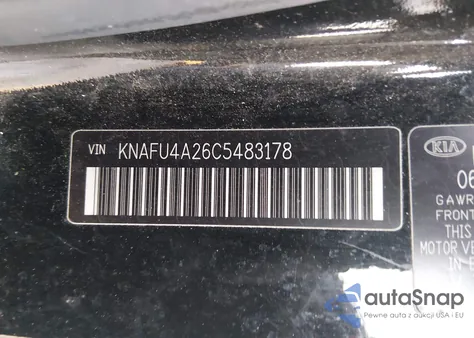 2012 Kia Forte Ex z USA, uszkodzony, nr VIN KNAFU4A26C5483178